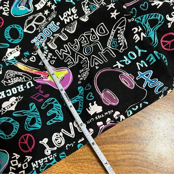 Aeropostale Multicolor Graphics Print Canvas Fabric large Tote Bag - Picture 7 of 8